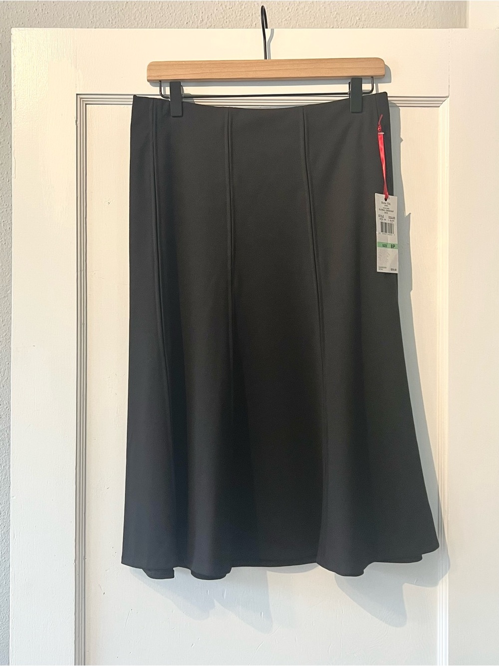 Ruby Rd. Black A-Line Skirt with Panel Seams